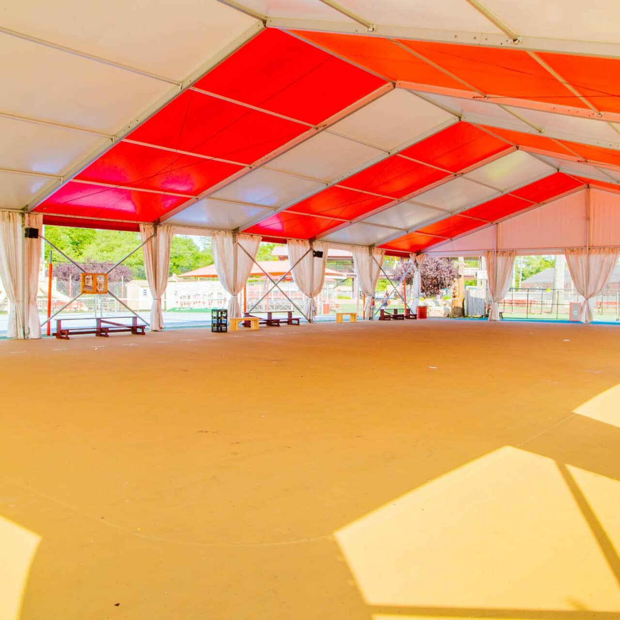 Interior of Coleman Country's Big Top tent