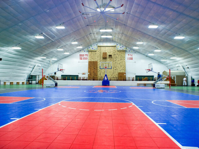 Indoor gymnasium.