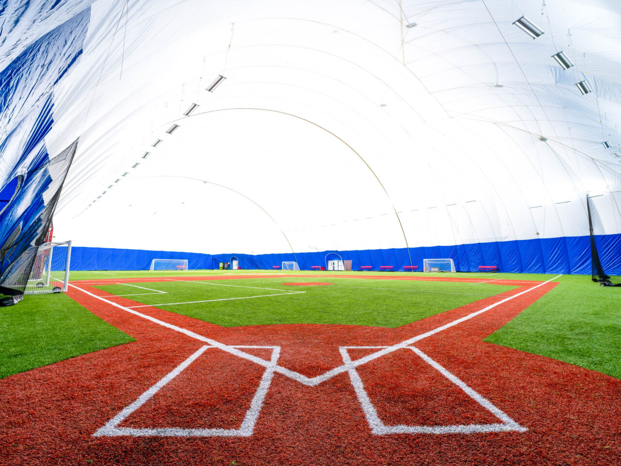 Dome field home plate.